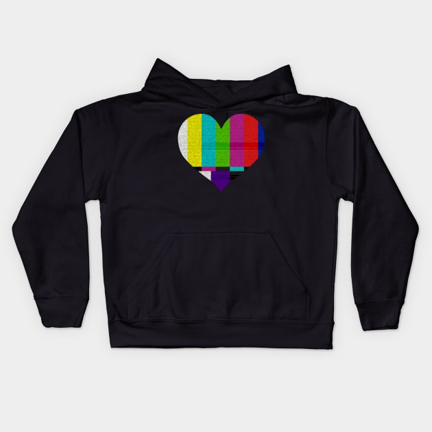 TV HEART Kids Hoodie by AnishaCreations